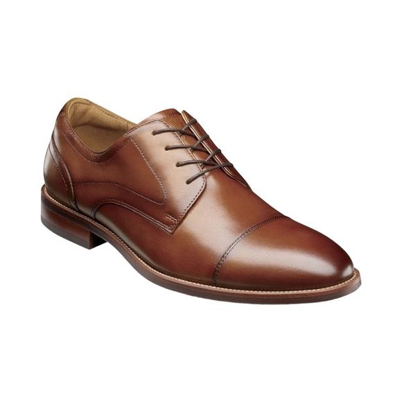 Mens Florsheim Rucci Cap Toe Oxford in Cognac Leather. 13384 221